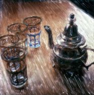 Teapot and Tea Glasses
