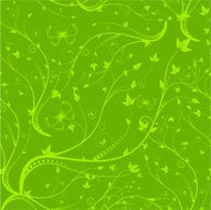 Green seamless floral pattern N2