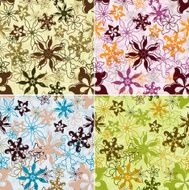 Retro floral pattern seamless N4