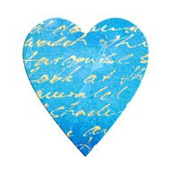 turquoise heart isolated on white background N2