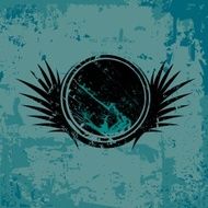 decorative circle or frame on a grunge background