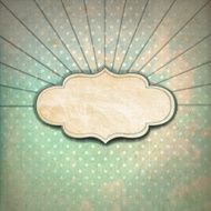 Vintage Sunbeams Background with Label N6
