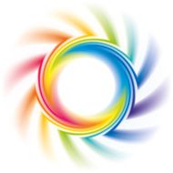 Abstract colorful background Vector swirl frame of rainbow spectrum N3