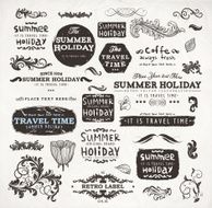 Vintage Summer Retro Labels N2