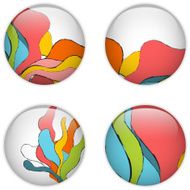 Glass Circle Button Colorful Color Flow