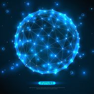 Abstract vector sphere Futuristic technology wireframe