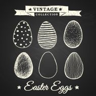 Hand-drawn easter eggs