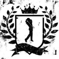 golfer shield insignia