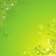 Sunny floral background with butterflies N2