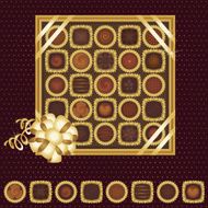 Box of chocolates with a ribbon