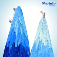 Vector hand drawn snow peak