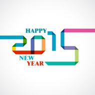 abstract colorful 2015 New Year pattern background