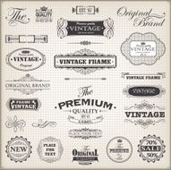 Vintage Frames and Labels