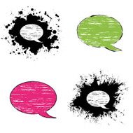 grunge icons -text bubble