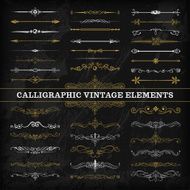 Calligraphic Chalkboard Elements