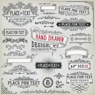Hand Drawn Banners Badges and Frames