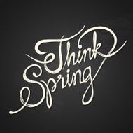 THINK SPRING - quote on blackboard N2