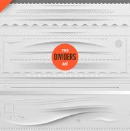 Big set of vector dividers for web design