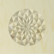 Abstract textured wooden carving