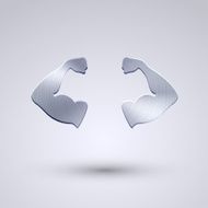 Vector full metal icon on blue background Eps10 N127