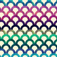 seamless multicoloured scallop pattern