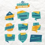 Summer origami labels N2