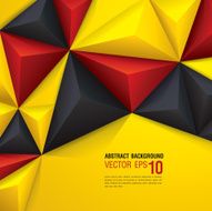 Vector geometric background in German flag concept N2