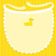 Yellow Baby Bib Frame with Duck