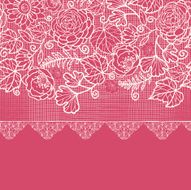 Lace Floral Border Horizontal Seamless Pattern