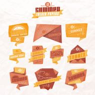 Summer origami labels N3