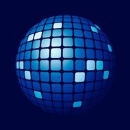 tiled blue sphere