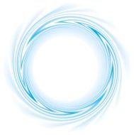 Vector frame with spiral curl the blue bands