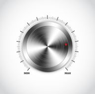 Realistic metal button with circular processing N2