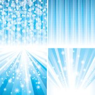 Four blue abstract background