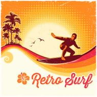 Retro Surfing Background N2