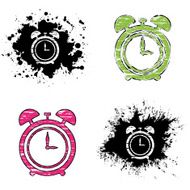 grunge icons - alarm clock