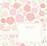banner over floral background