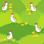 Chickens - seamless texture