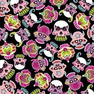 texture with skulls
