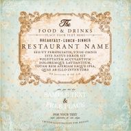 Ornate Restaurant Label N2
