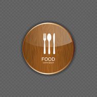Food and drink wood application icons N4