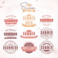 Set of summer sales related vintage labels N2