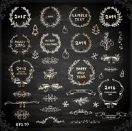 Set of Sketchy Holiday Design Elements
