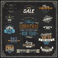 Christmas decoration collection - Chalk lettering