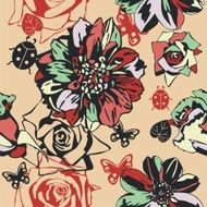 floral vector texture N9