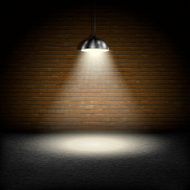 Spotlight On Brick Wall Background