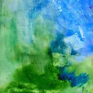Grass and sky Abstract watercolor background