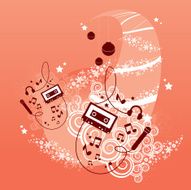 xmas tree and music graphic