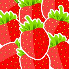Background from strawberries vector illustration N2