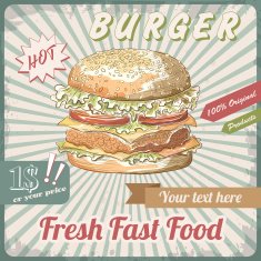 Retro Fast Food banner